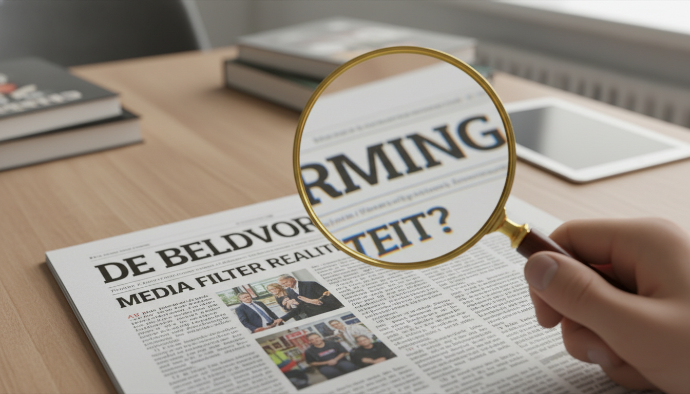 magnifying glass newspaper