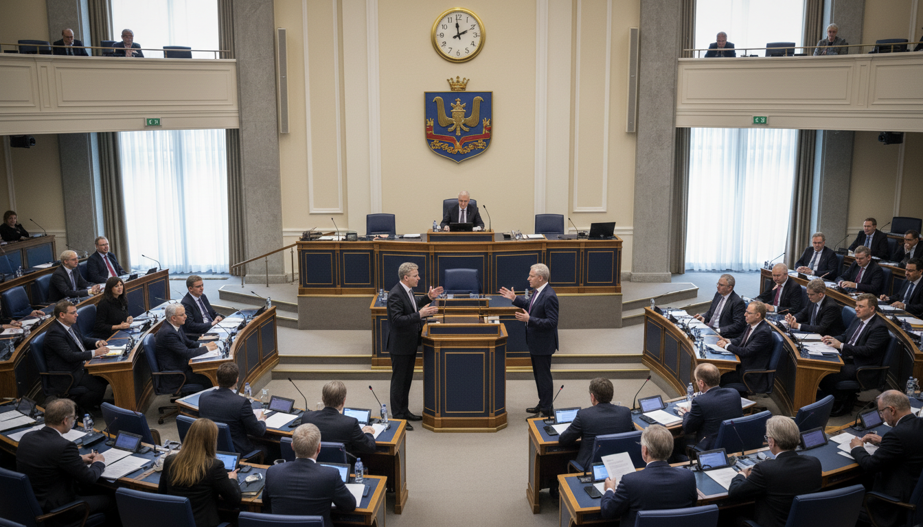 politicians debating parliament