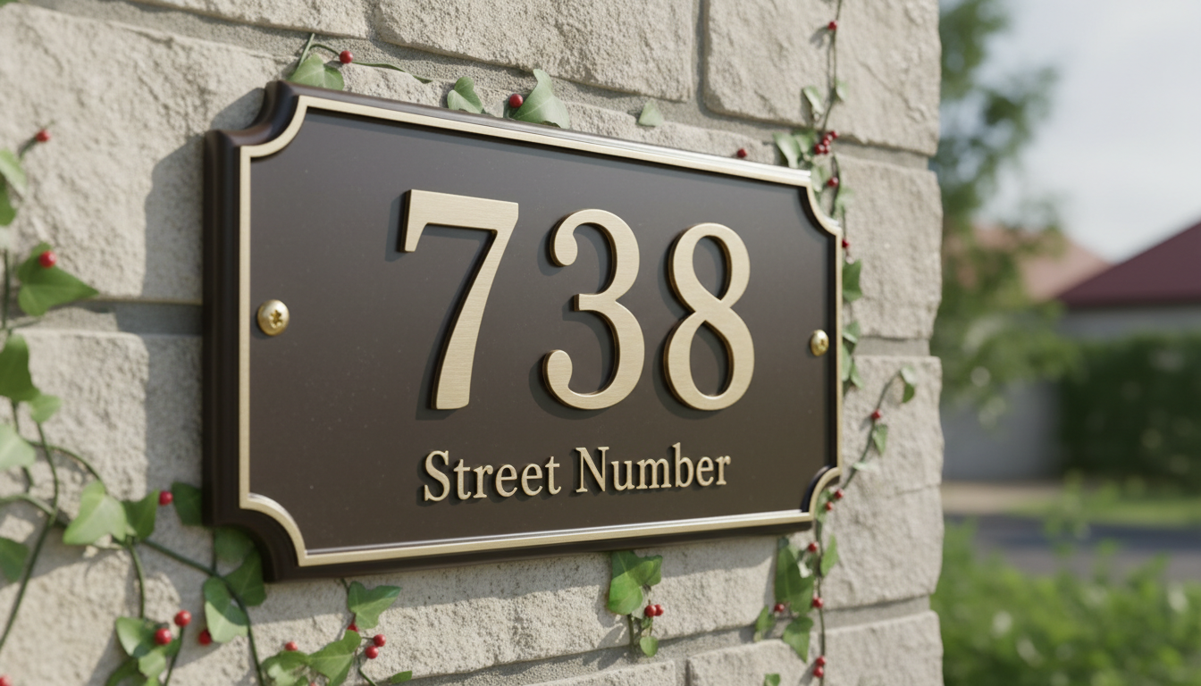 house number plate