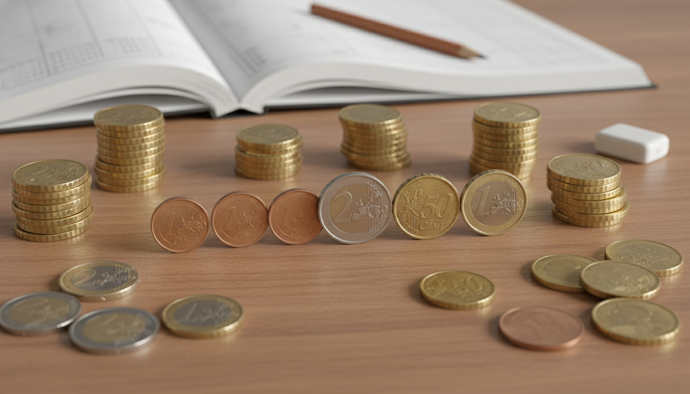 euro coins table