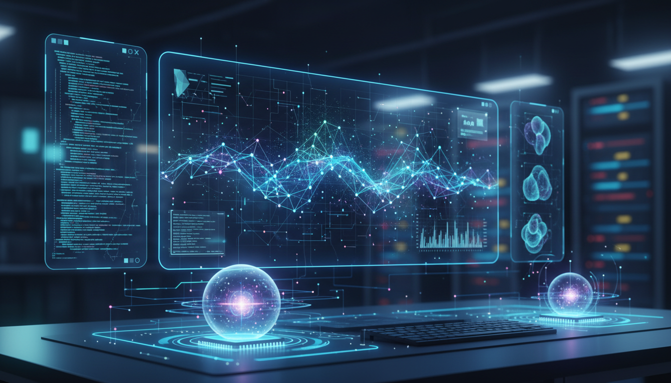 futuristic computer interface data