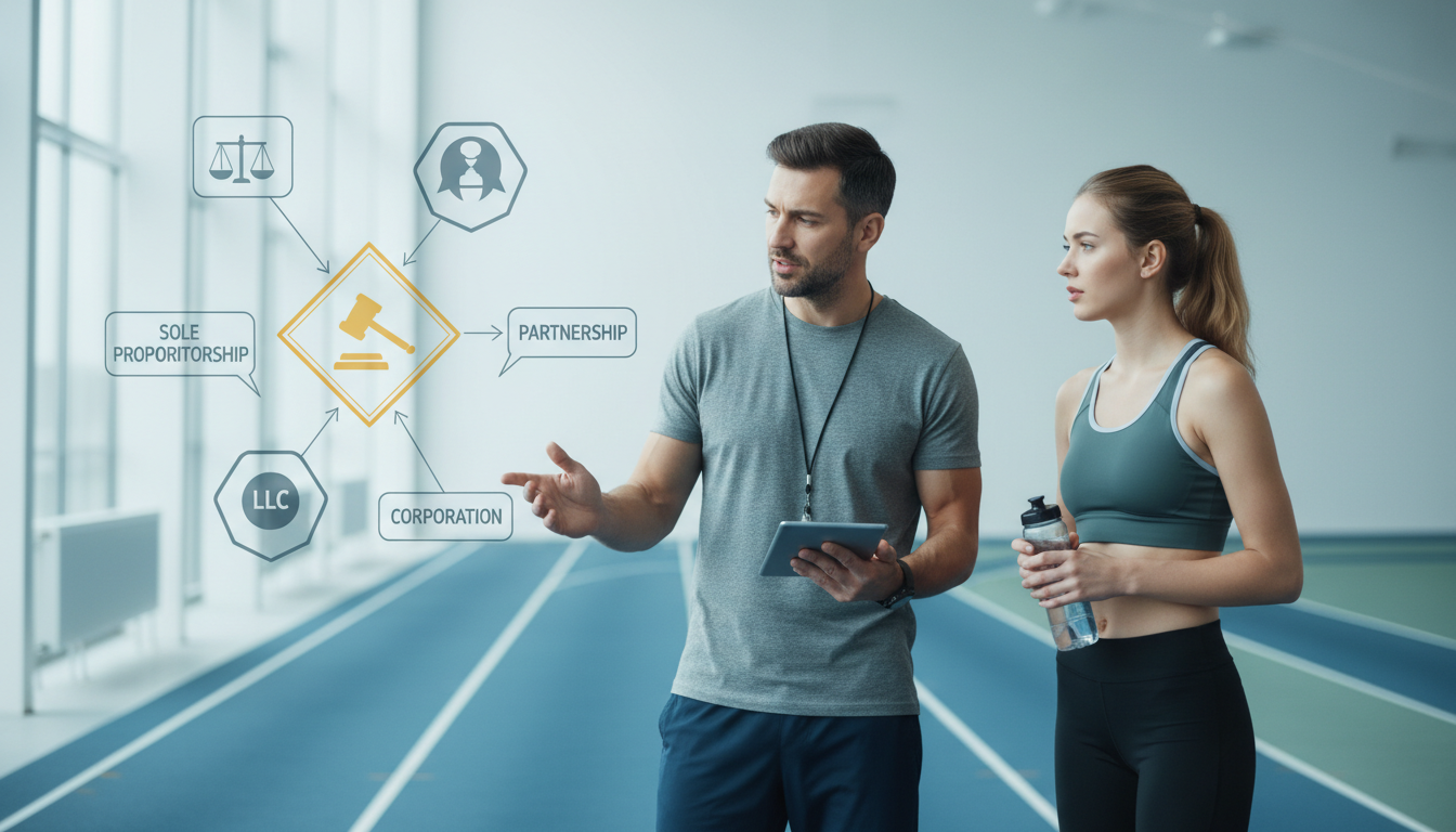 sports coach instructing athlete