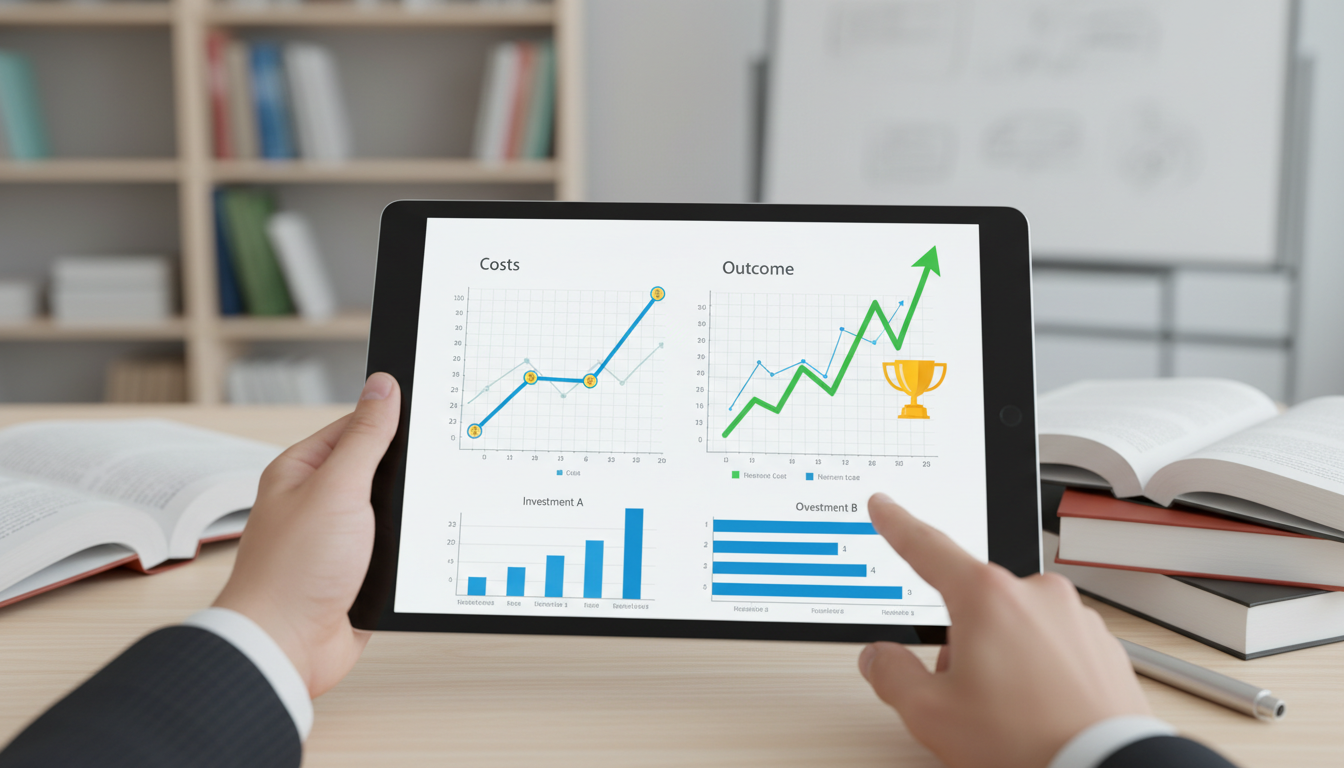 financial graph tablet