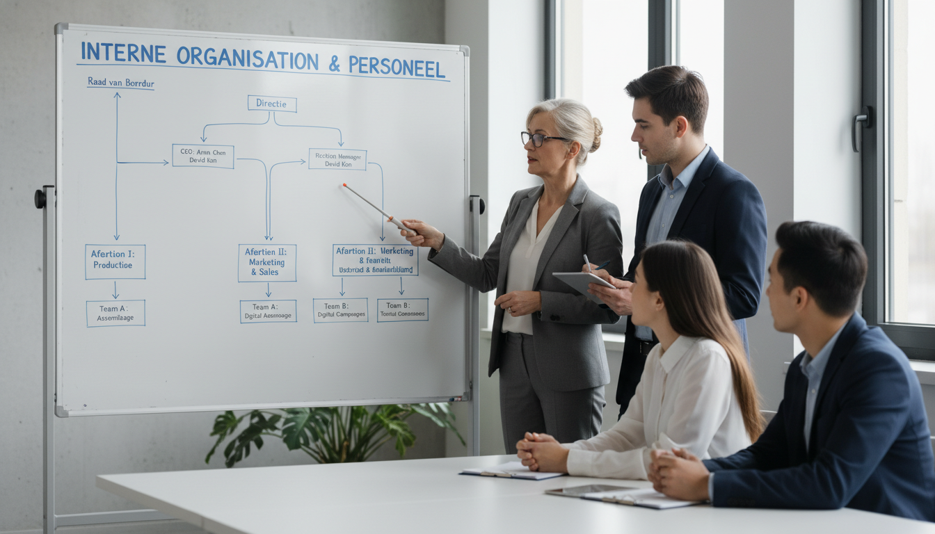 whiteboard organizational chart meeting