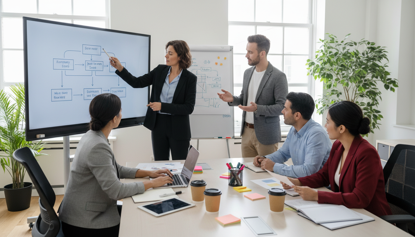 diverse office team collaboration