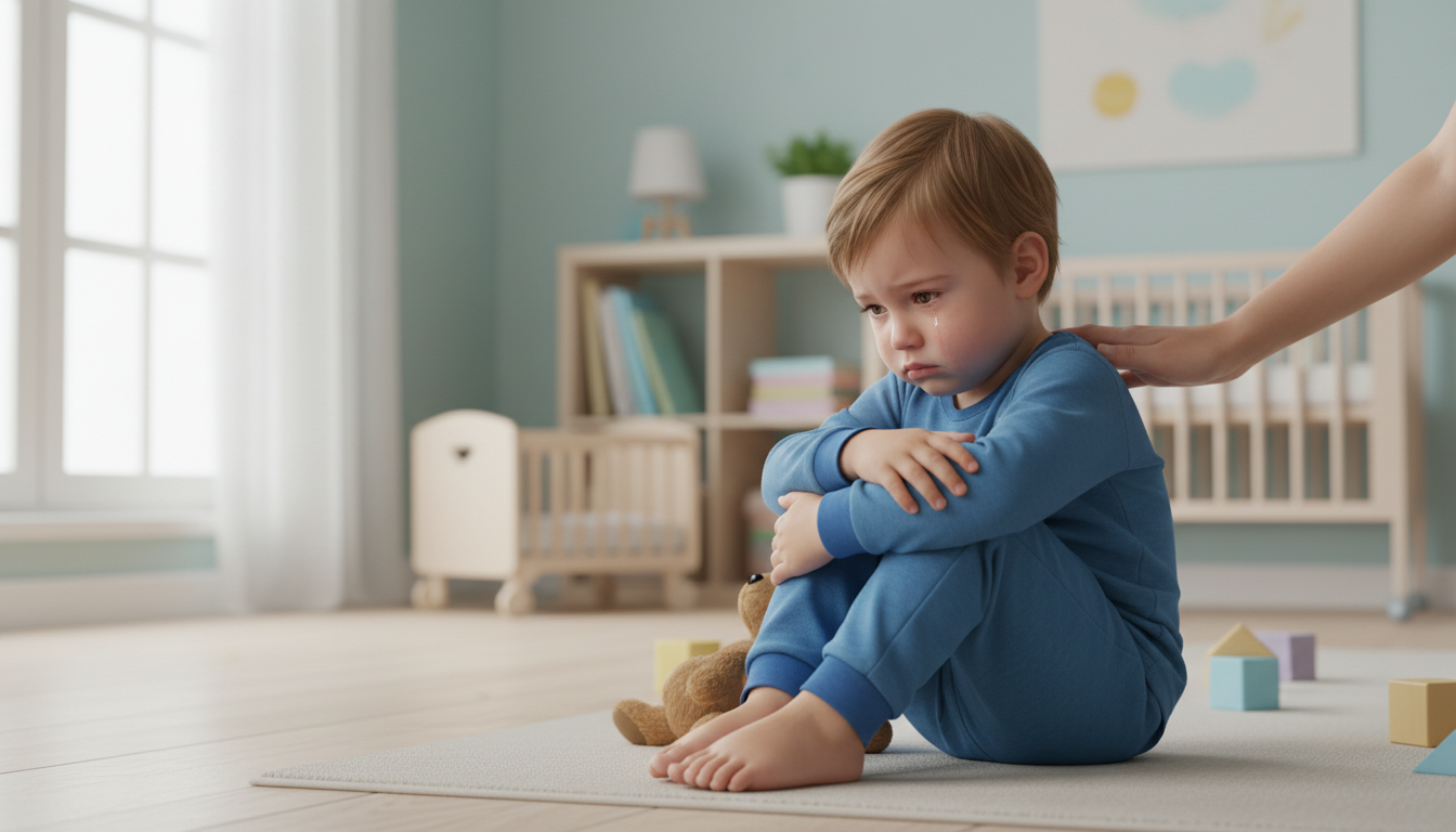 sad toddler floor