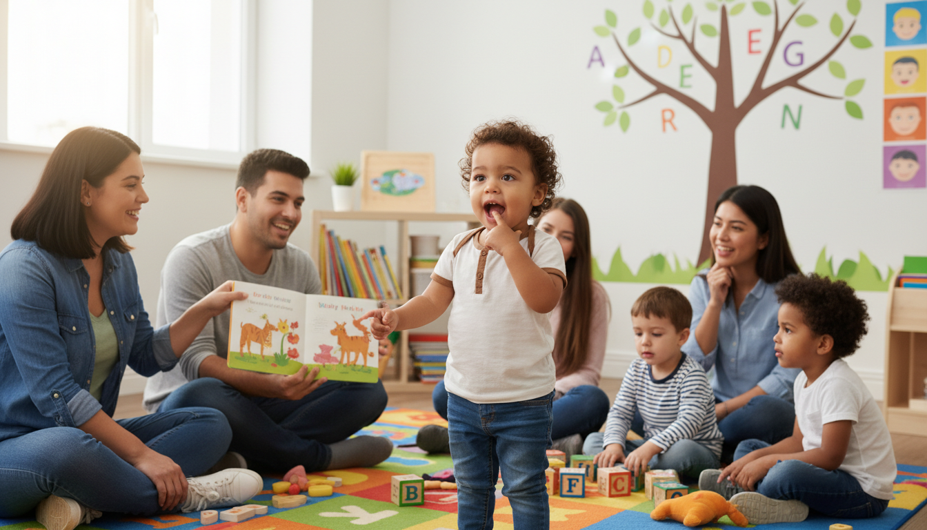 toddler talking gesture