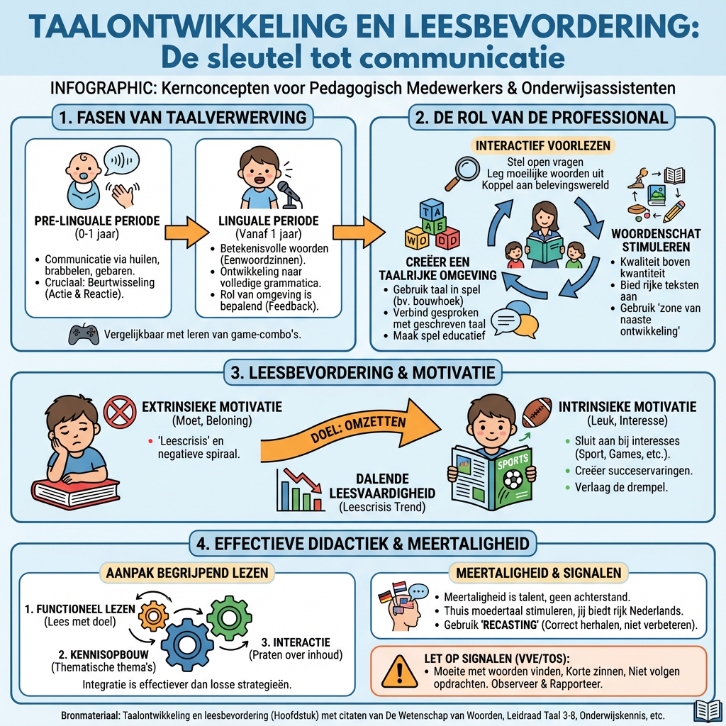 Infographic: Taalontwikkeling en leesbevordering
