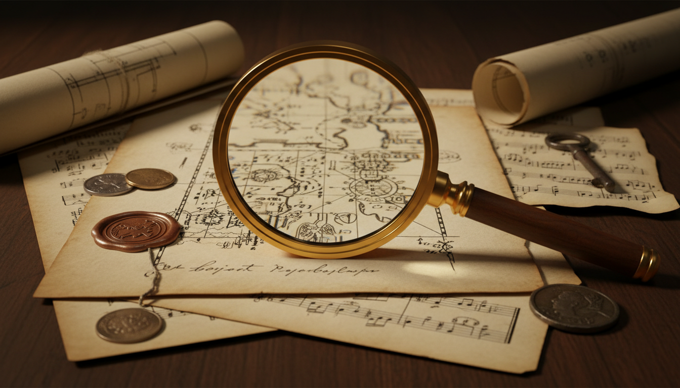 magnifying glass paper