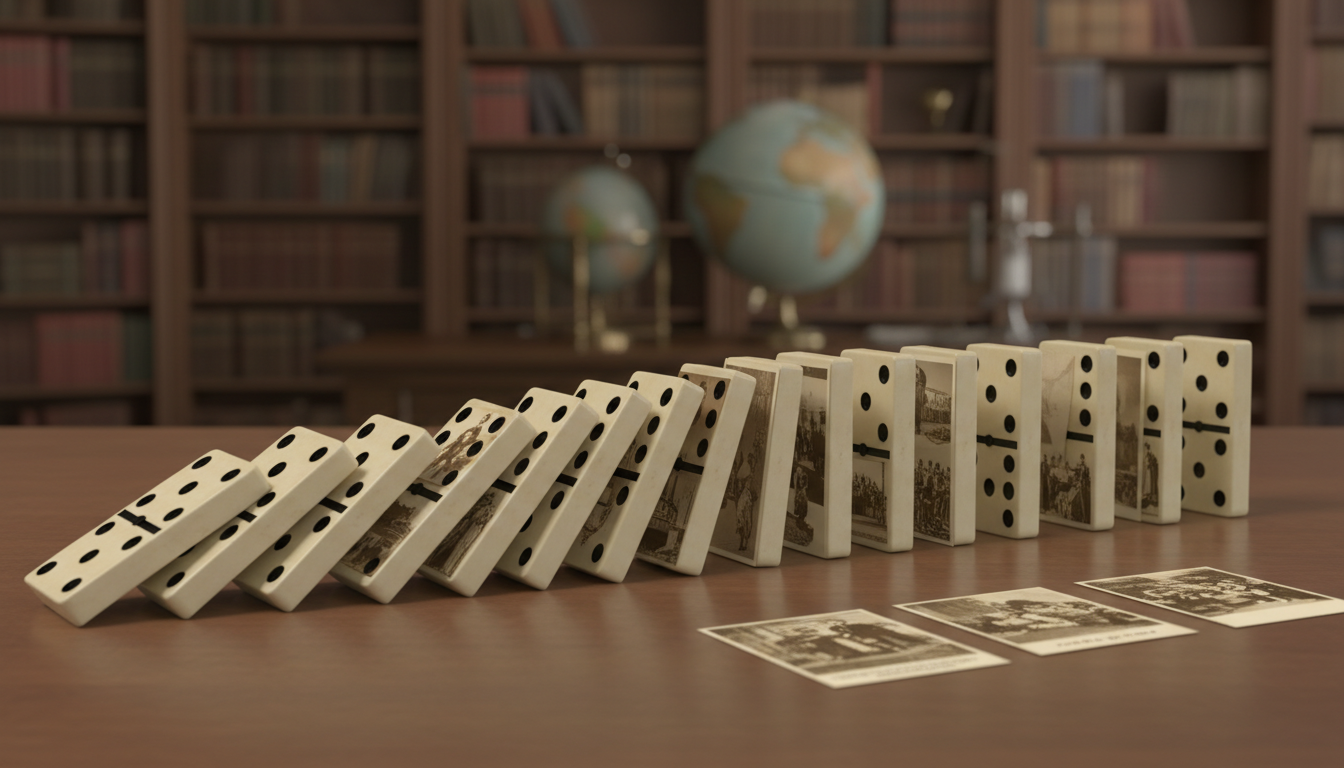dominoes falling row
