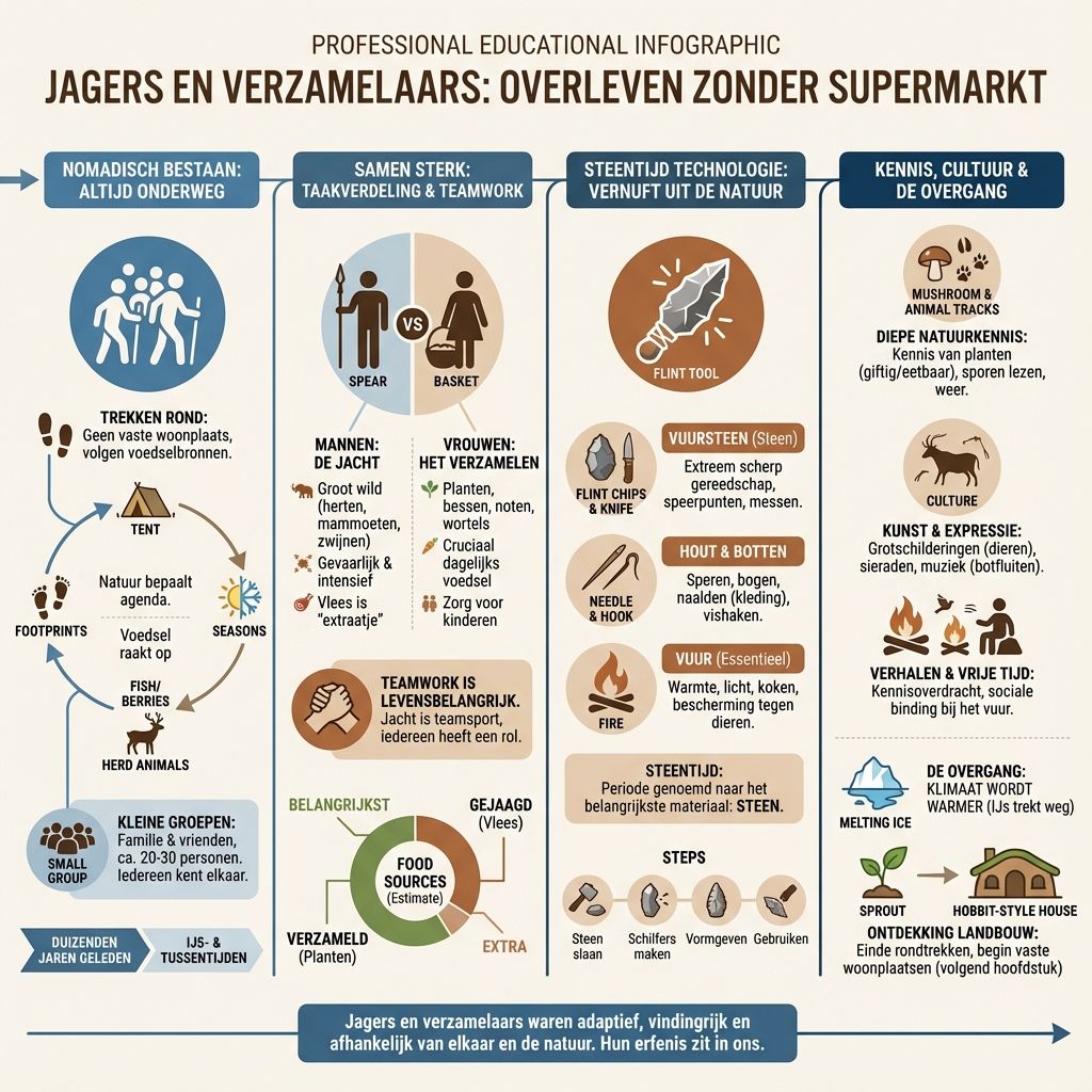 Infographic: Jagers en verzamelaars