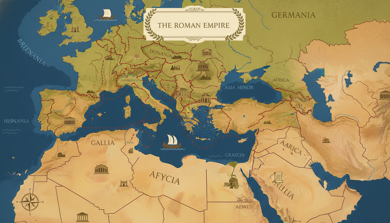 roman history infographic map